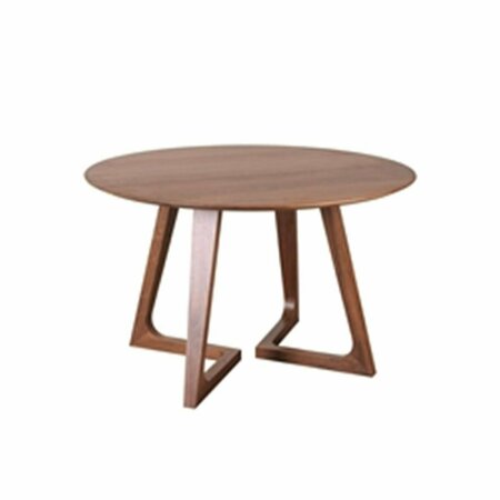 MOES HOME COLLECTION Godenza Dining Table, Walnut - Round - 29.5 x 47 x 47 in. CB-1003-03-0